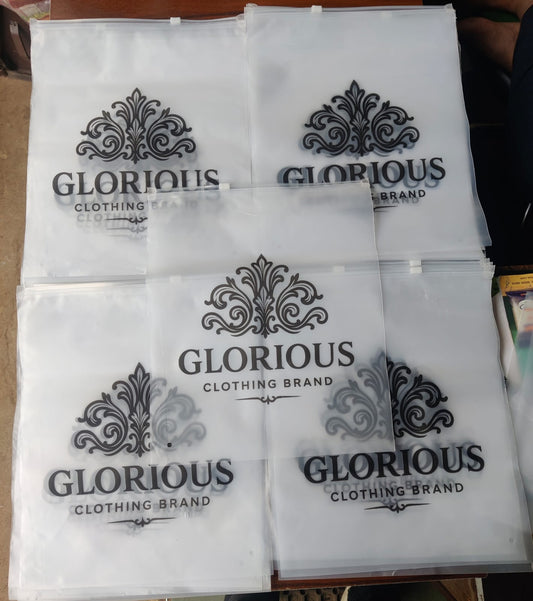 Custom Frosted Zipper Bags for Clothing Packaging